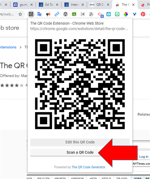 qr code scanner extension scan code qr code scanner extension scan code